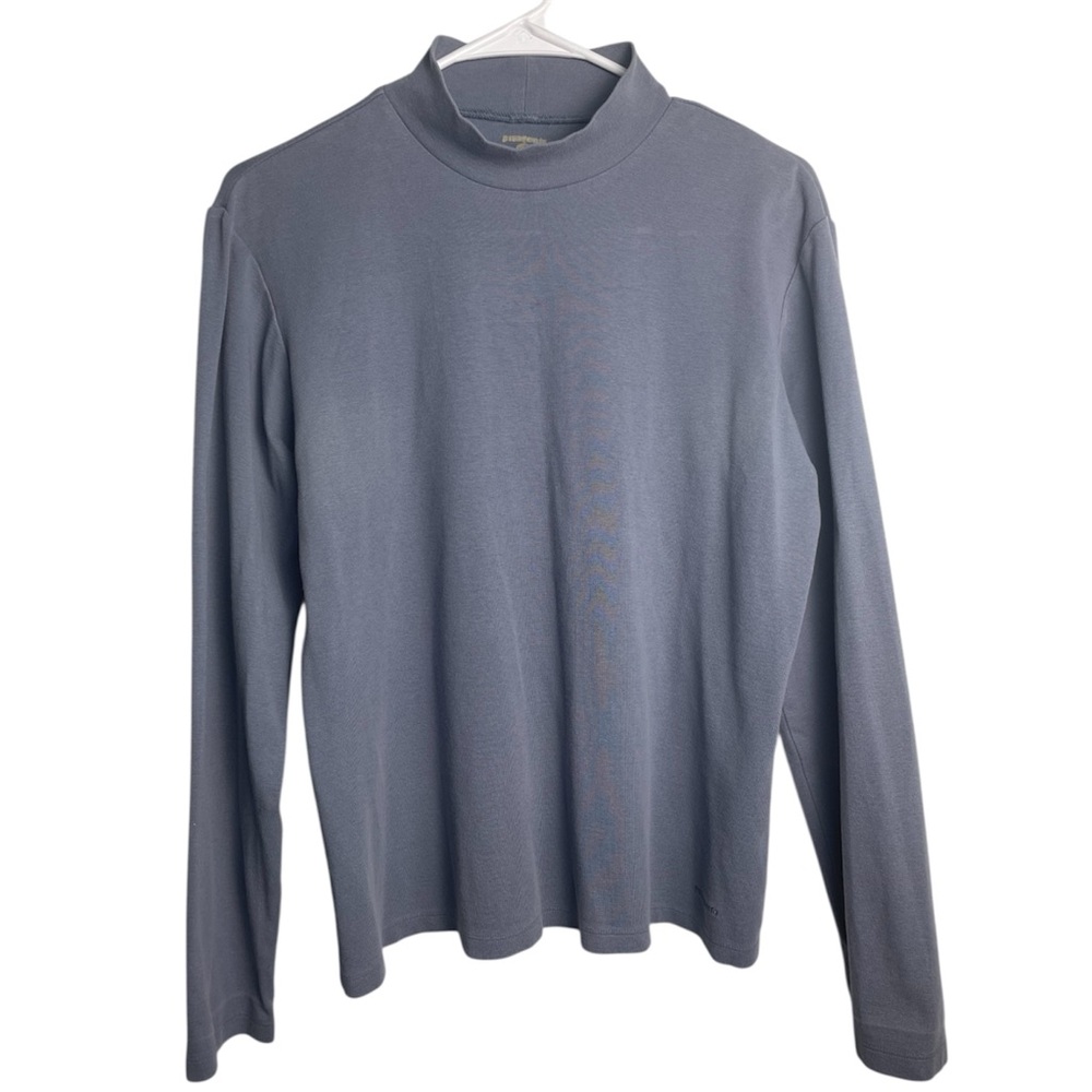 Patagonia Vintage Gorpcore Hiking Women’s Long Sleeve Mock Neck Top Blue Gray L